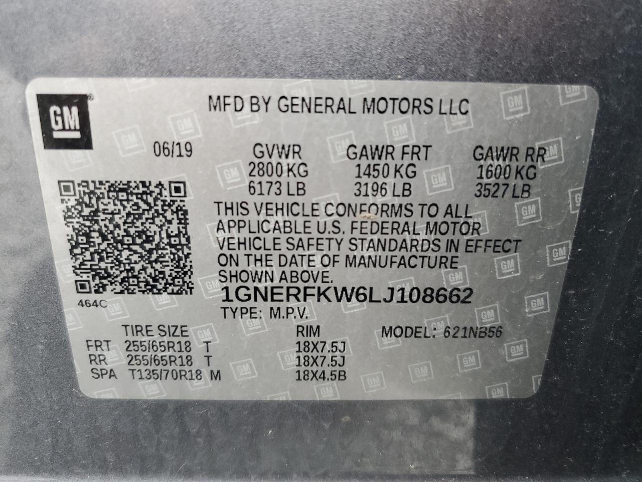 2020 Chevrolet Traverse Ls VIN: 1GNERFKW6LJ108662 Lot: 91780145