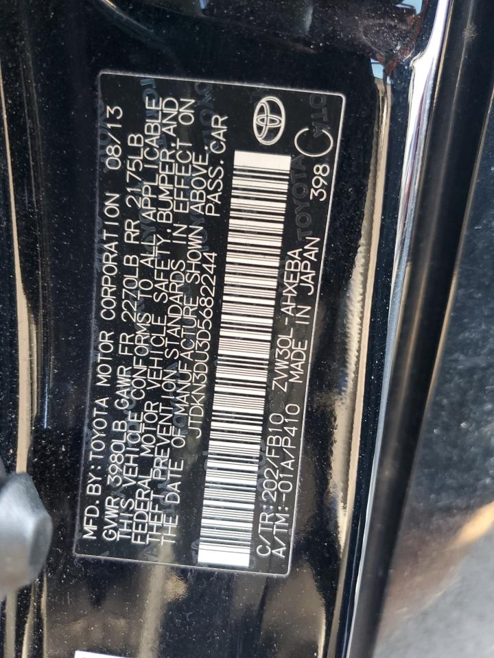 2013 Toyota Prius VIN: JTDKN3DU3D5682244 Lot: 91213495