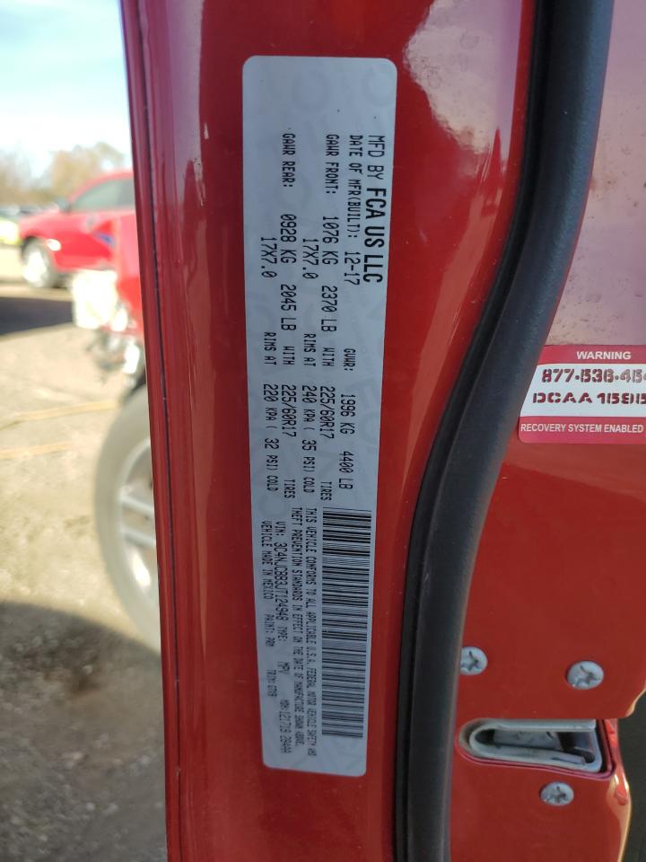 2018 Jeep Compass Latitude VIN: 3C4NJCBB3JT124948 Lot: 92127805