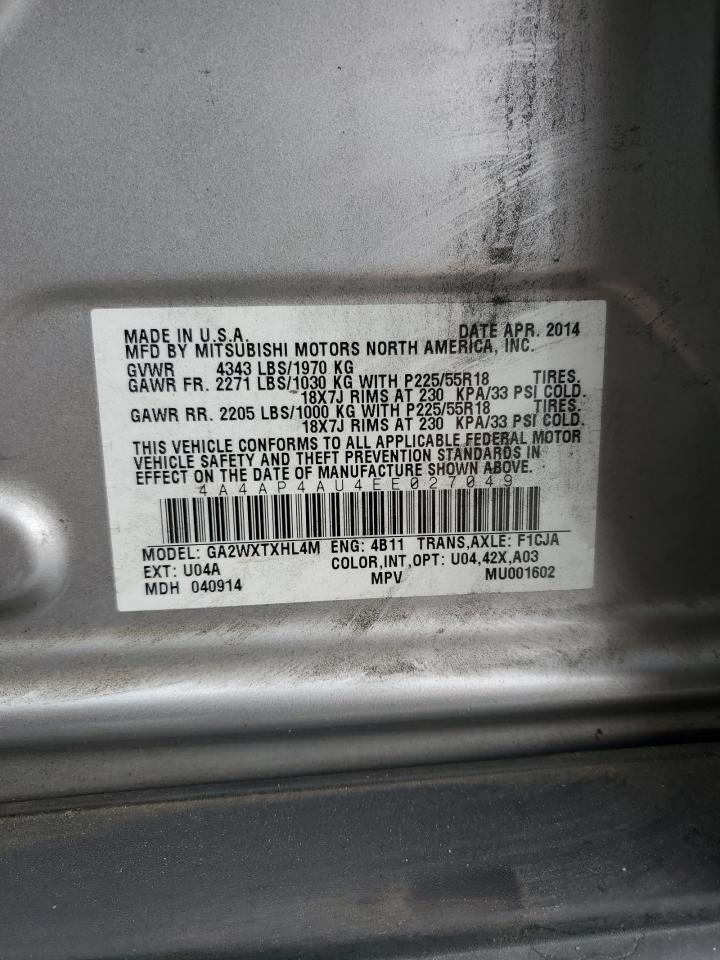 2014 Mitsubishi Outlander Sport Se VIN: 4A4AP4AU4EE027049 Lot: 93453915