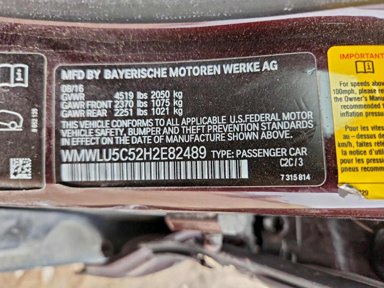 2017 Mini Cooper S Clubman All4 VIN: WMWLU5C52H2E82489 Lot: 93126855