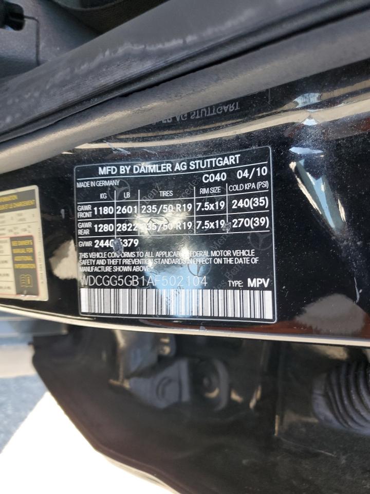 2010 Mercedes-Benz Glk 350 VIN: WDCGG5GB1AF502104 Lot: 91295295