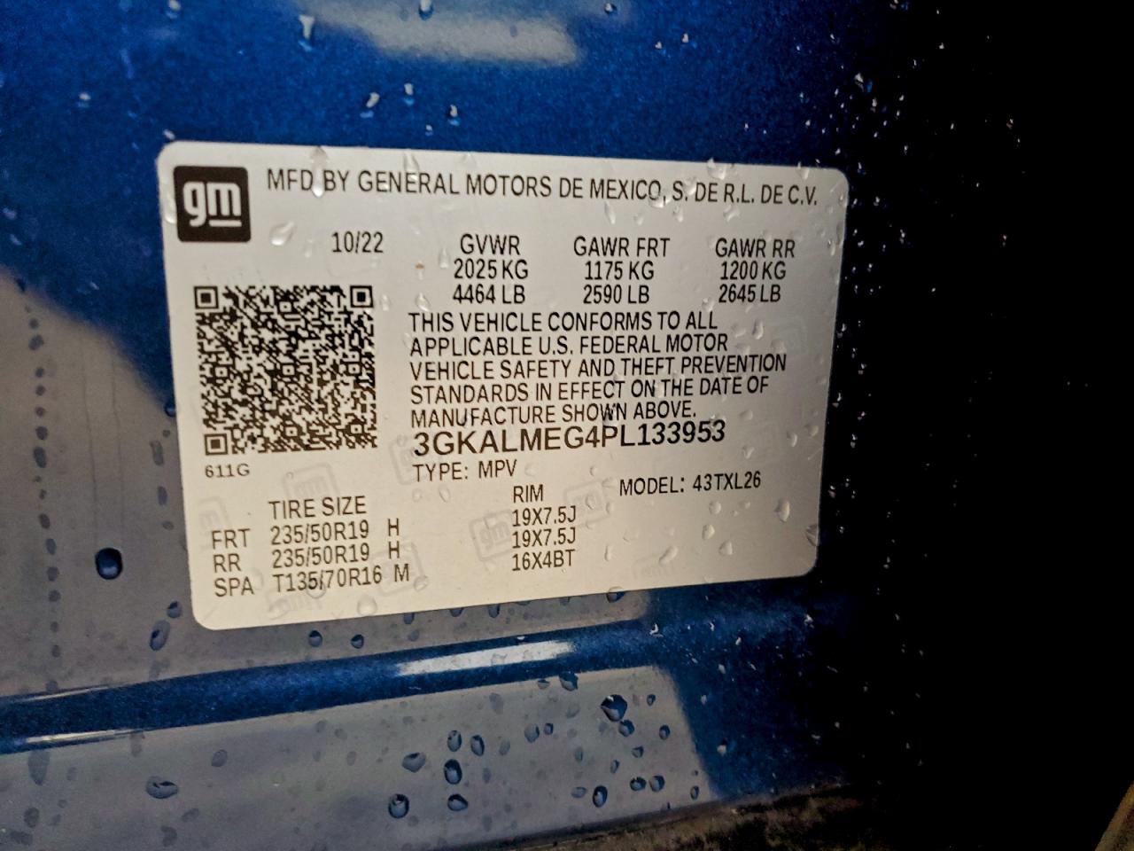 2023 GMC Terrain Sle VIN: 3GKALMEG4PL133953 Lot: 94180465