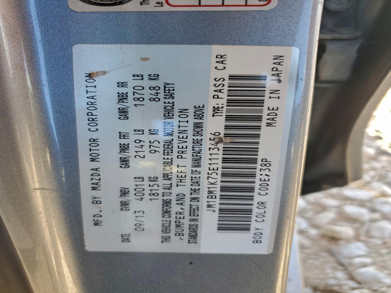 2014 Mazda 3 Sport VIN: JM1BM1K75E1113456 Lot: 94704255