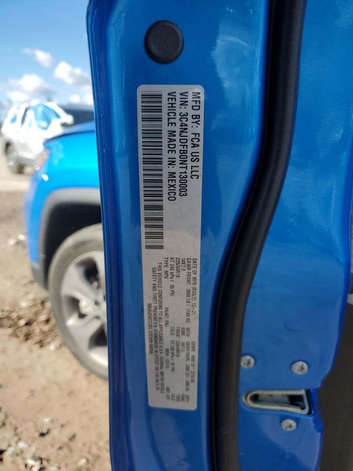 2022 Jeep Compass Latitude Lux VIN: 3C4NJDFB0NT130003 Lot: 91308745