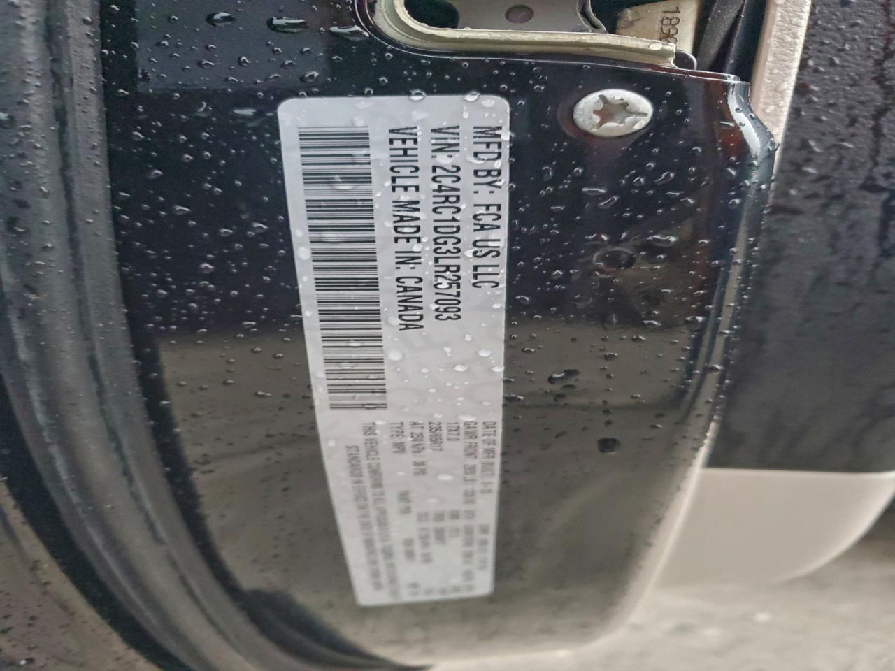 2020 Chrysler Voyager Lxi VIN: 2C4RC1DG3LR257093 Lot: 94041865