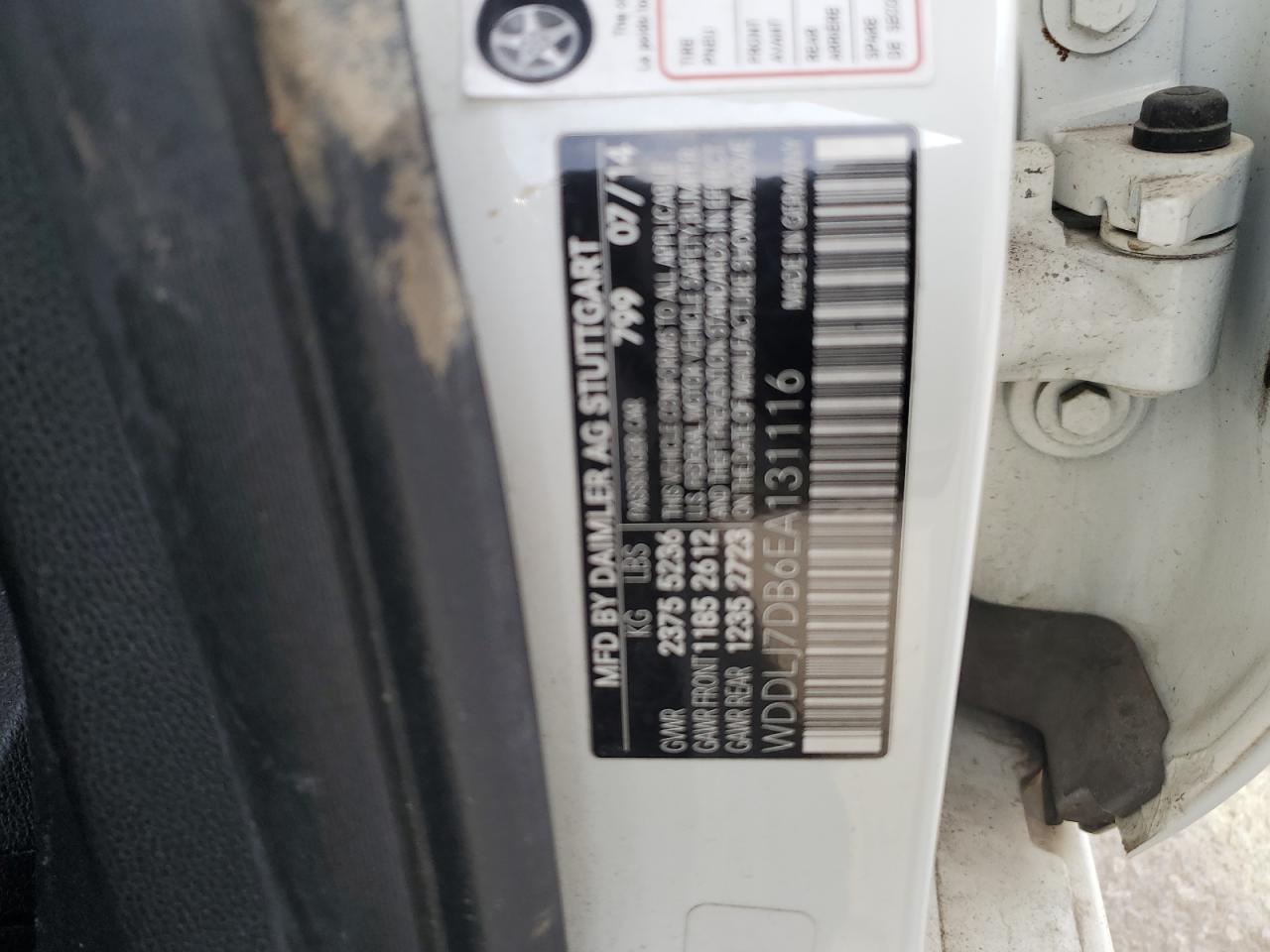 2014 Mercedes-Benz Cls 550 VIN: WDDLJ7DB6EA131116 Lot: 91140705