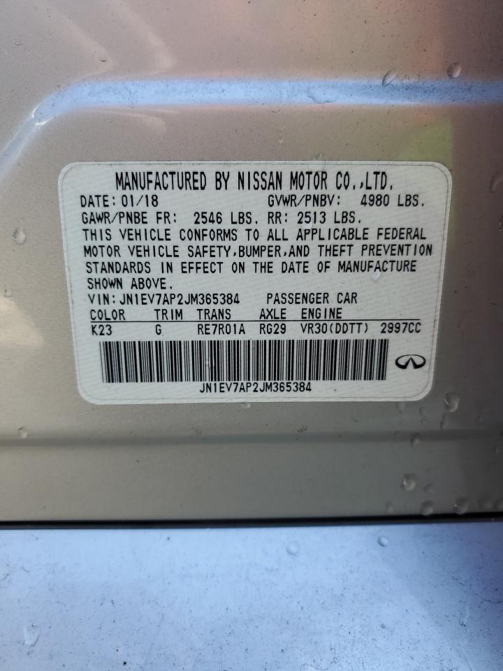 2018 Infiniti Q50 Luxe VIN: JN1EV7AP2JM365384 Lot: 91993005