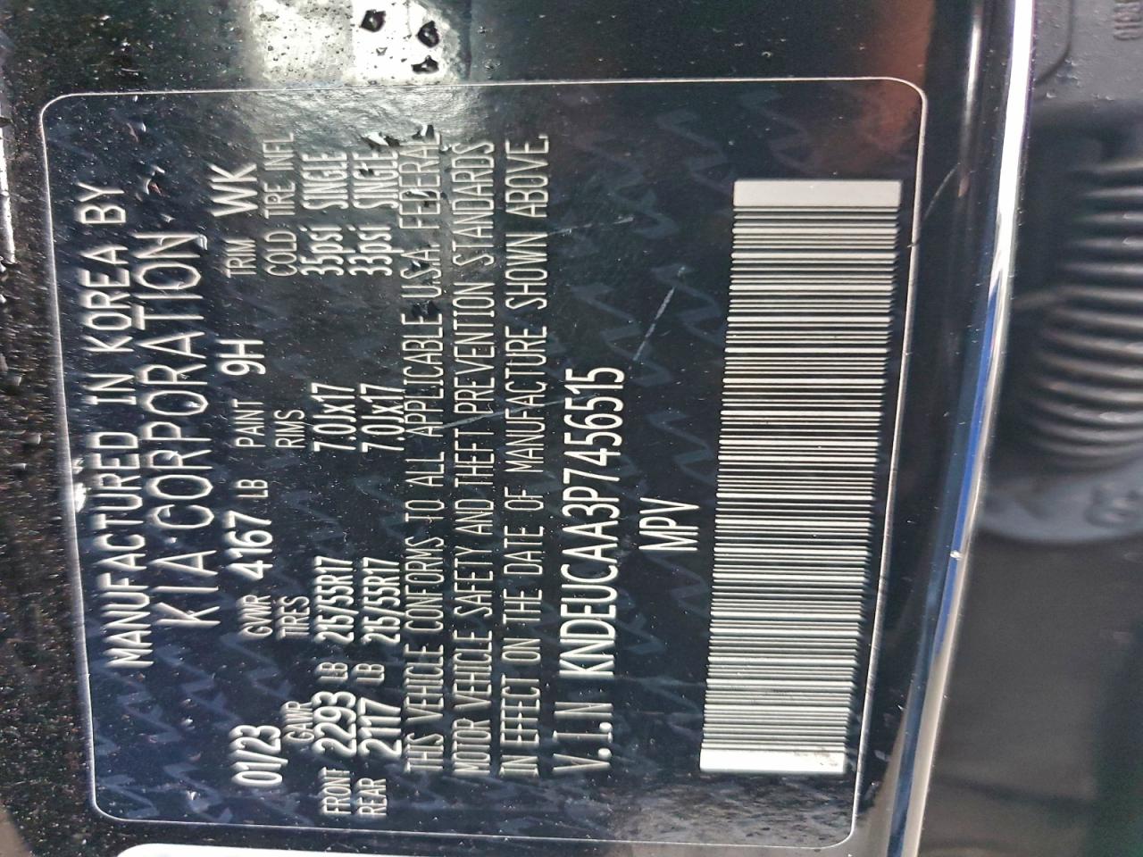 2023 Kia Seltos S VIN: KNDEUCAA3P7456515 Lot: 94570155