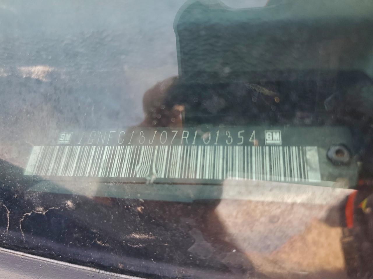 2007 Chevrolet Tahoe C1500 VIN: 1GNFC13J07R101354 Lot: 93640465
