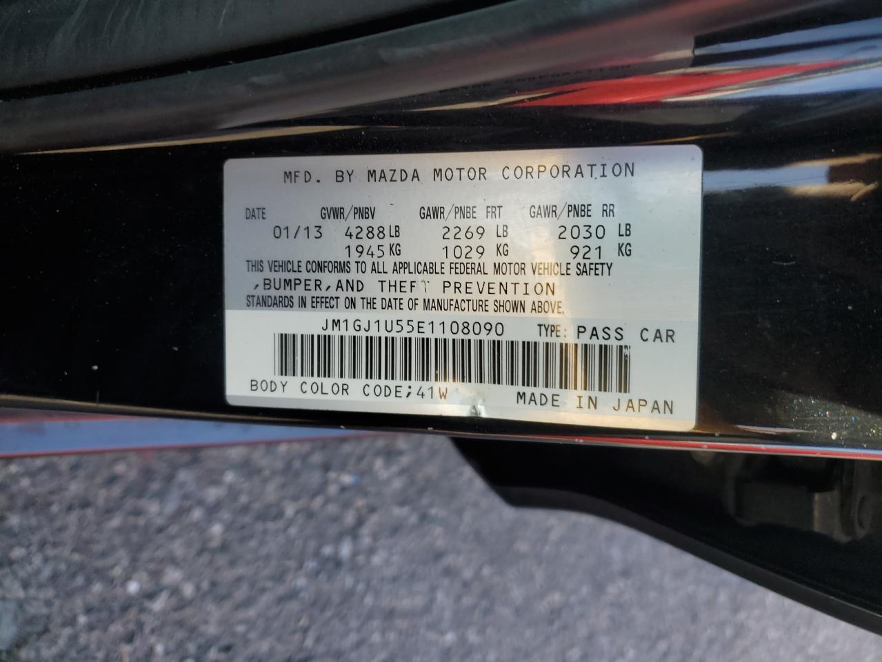 2014 Mazda 6 Sport VIN: JM1GJ1U55E1108090 Lot: 91313415