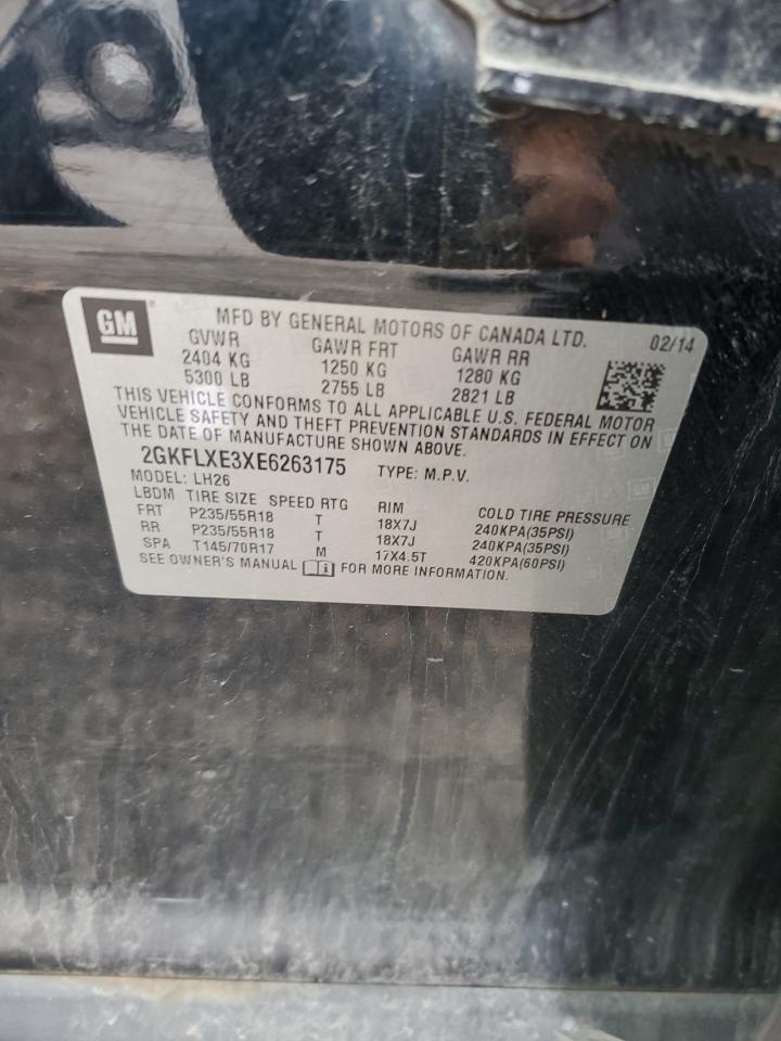 2014 GMC Terrain Slt VIN: 2GKFLXE3XE6263175 Lot: 91972945