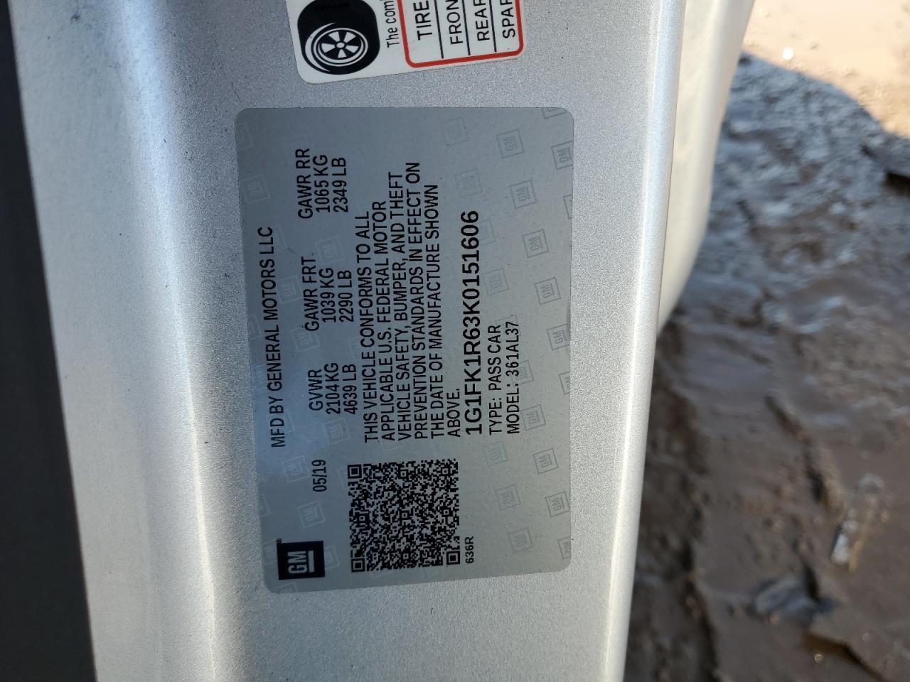 2019 Chevrolet Camaro Zl1 VIN: 1G1FK1R63K0151606 Lot: 92592525