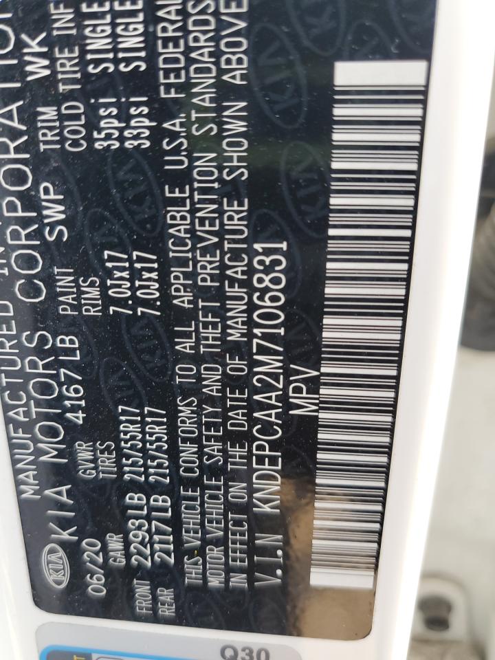 2021 Kia Seltos Lx VIN: KNDEPCAA2M7106831 Lot: 93195415