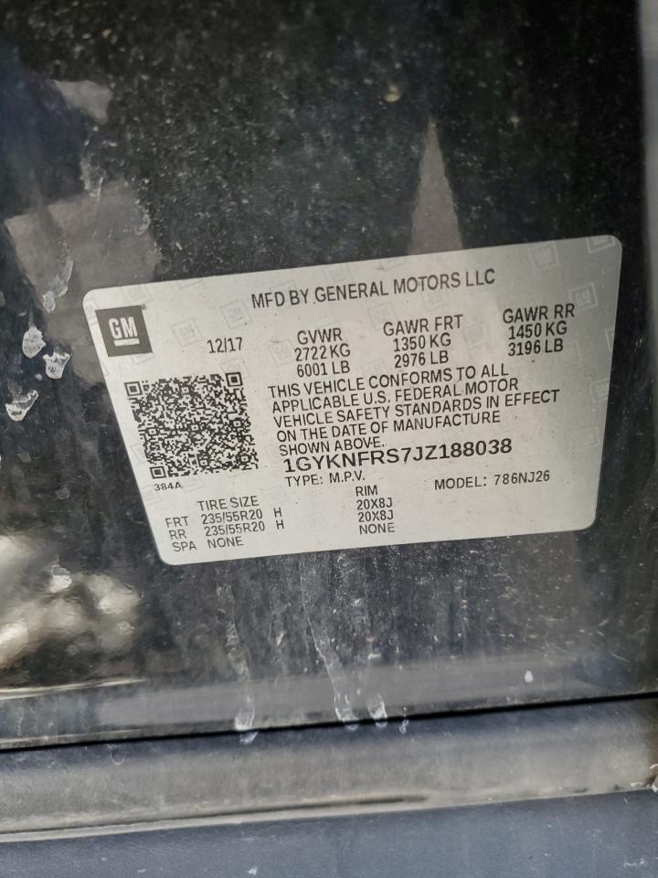 2018 Cadillac Xt5 Premium Luxury VIN: 1GYKNFRS7JZ188038 Lot: 92229695