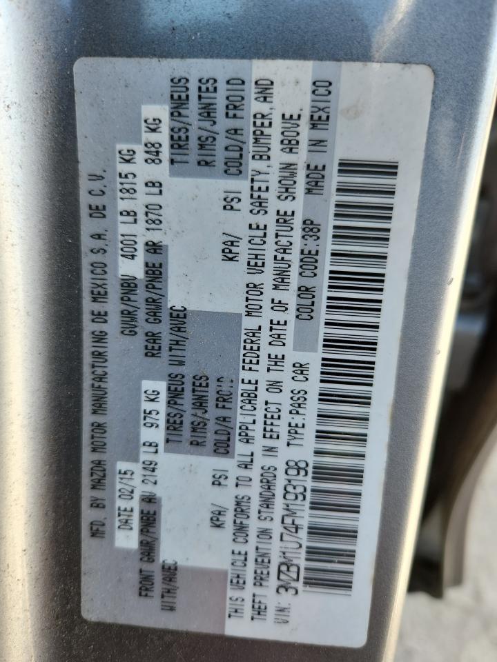 2015 Mazda 3 Sport VIN: 3MZBM1U74FM193198 Lot: 93131375