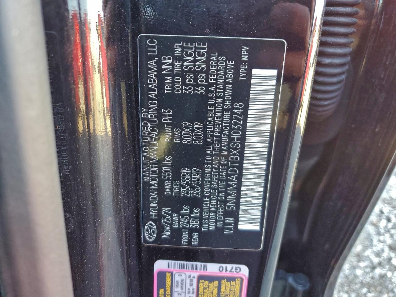 2025 Genesis Gv70 Base VIN: 5NMMADTBXSH032248 Lot: 93508105