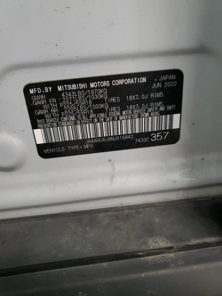 2022 Mitsubishi Outlander Sport Es VIN: JA4ARUAU9NU016842 Lot: 92203235