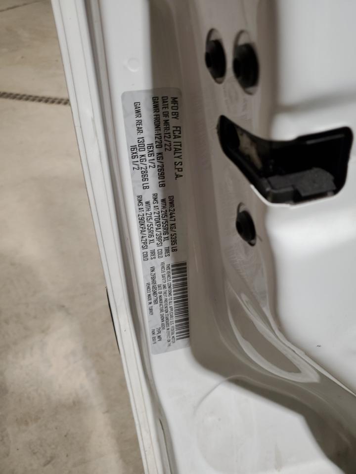 2022 Ram Promaster City Tradesman VIN: ZFBHRFAB5N6Y71611 Lot: 92173105