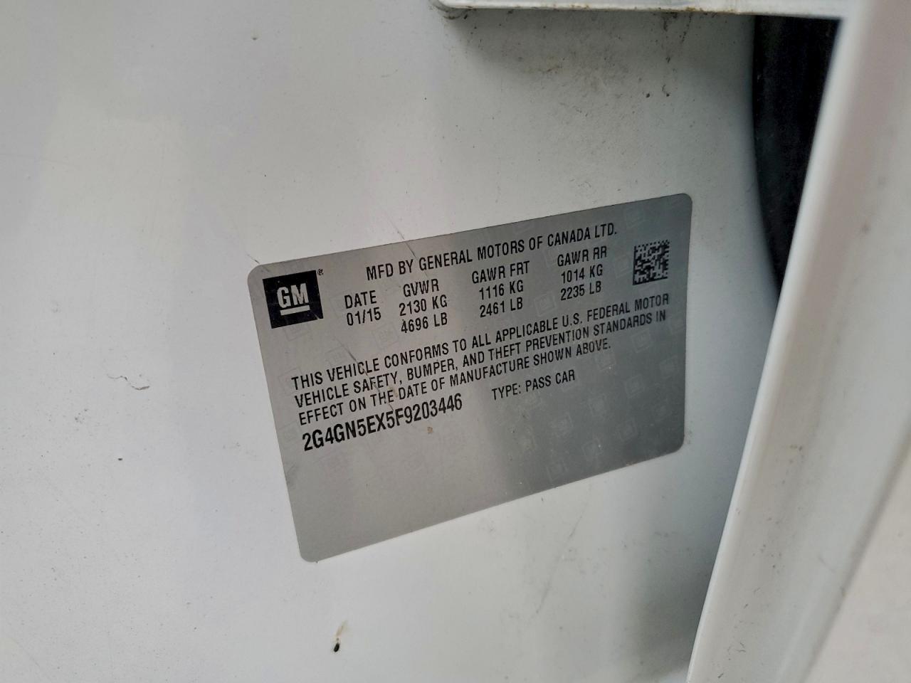 2015 Buick Regal Premium VIN: 2G4GN5EX5F9203446 Lot: 93913535