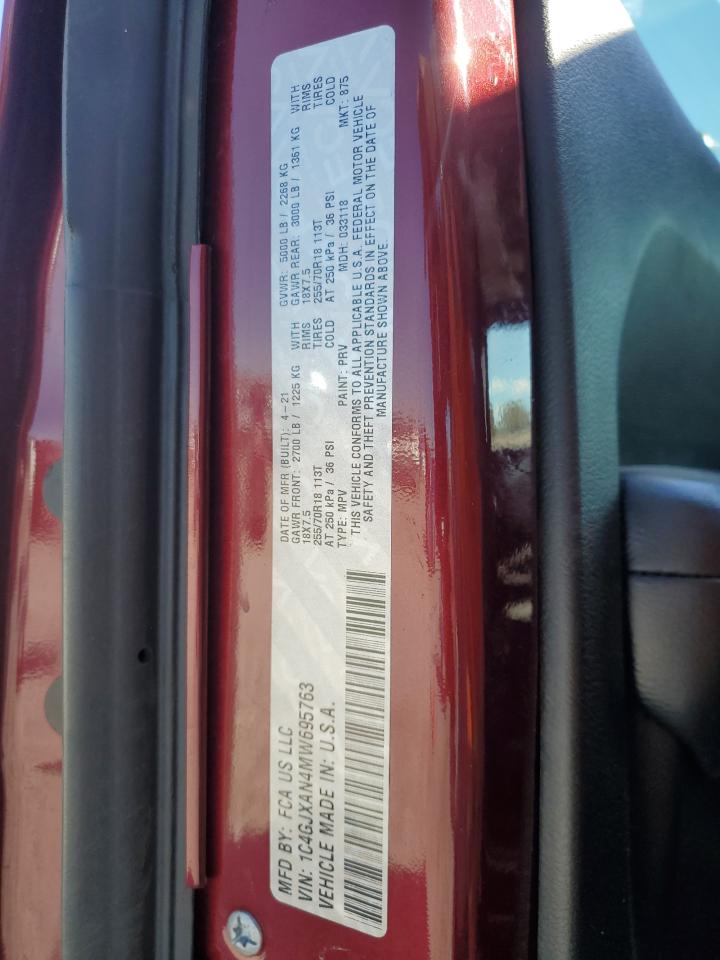 2021 Jeep Wrangler Sport VIN: 1C4GJXAN4MW695763 Lot: 91552795