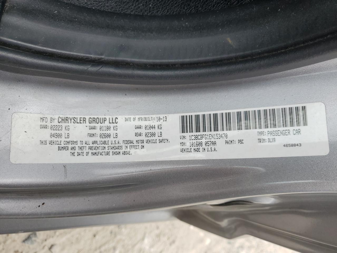 2014 Chrysler 200 Limited VIN: 1C3BCBFG1EN153470 Lot: 91273115