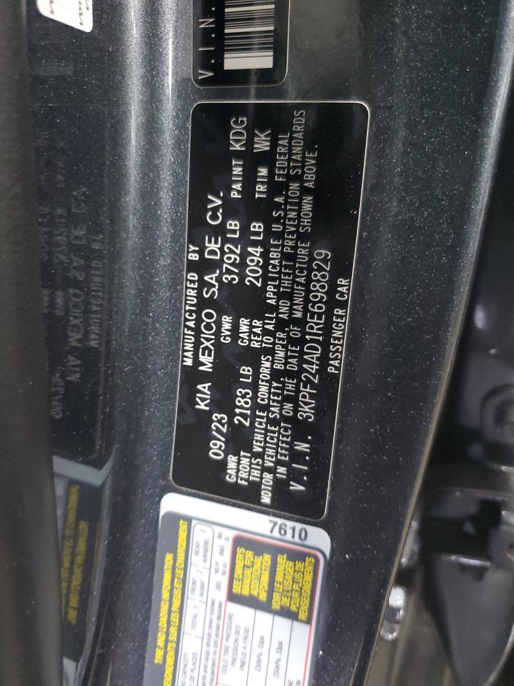 2024 Kia Forte Lx VIN: 3KPF24AD1RE698829 Lot: 93747745