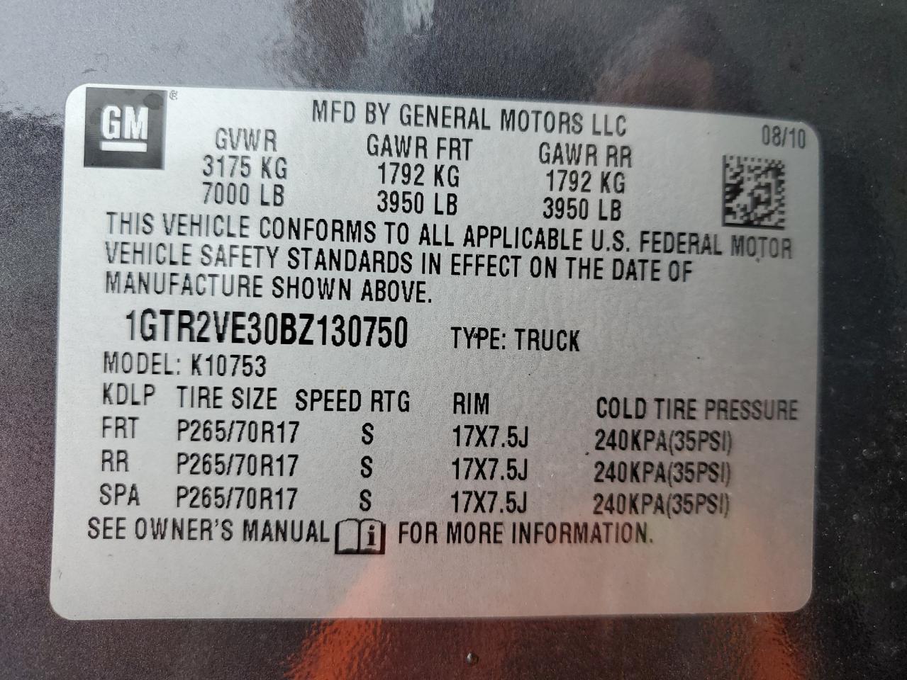 2011 GMC Sierra K1500 Sle VIN: 1GTR2VE30BZ130750 Lot: 92226235