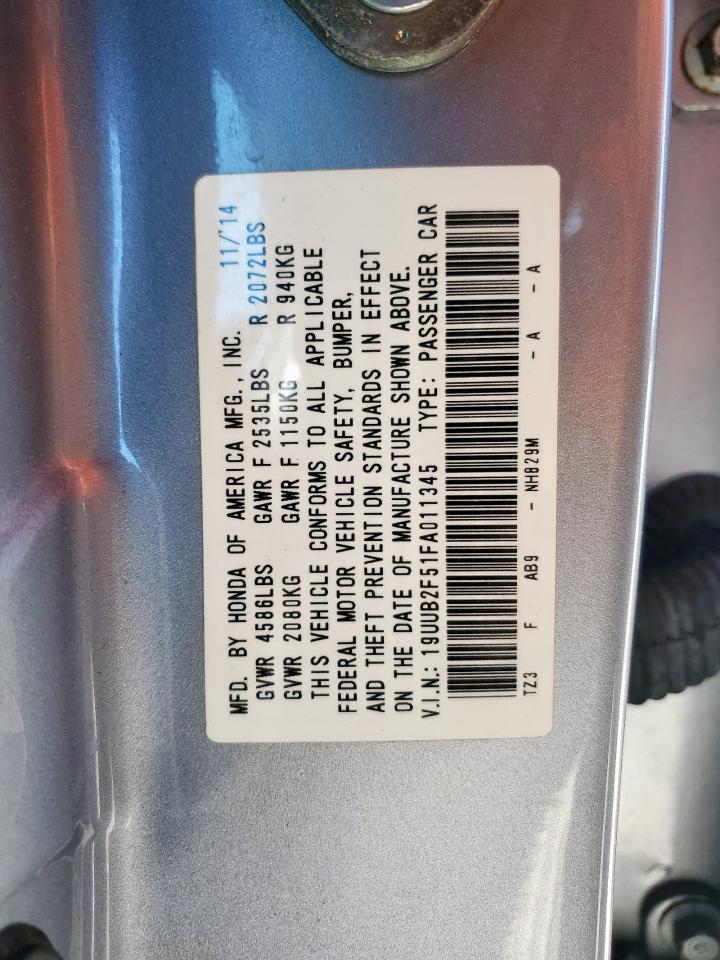 2015 Acura Tlx Tech VIN: 19UUB2F51FA011345 Lot: 91465115