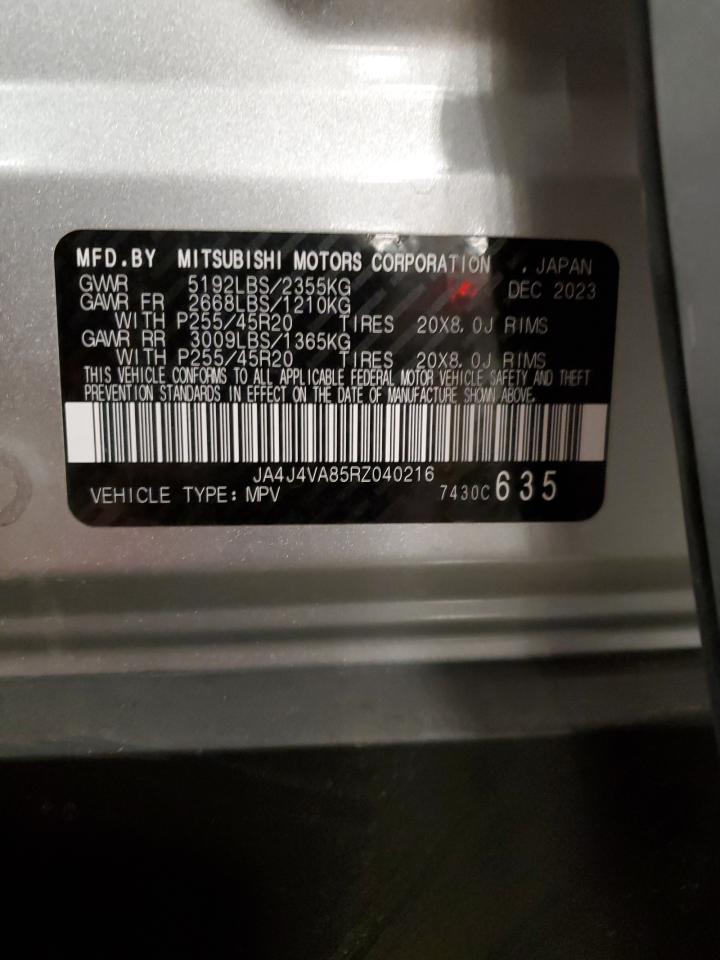 2024 Mitsubishi Outlander Se VIN: JA4J4VA85RZ040216 Lot: 93120585