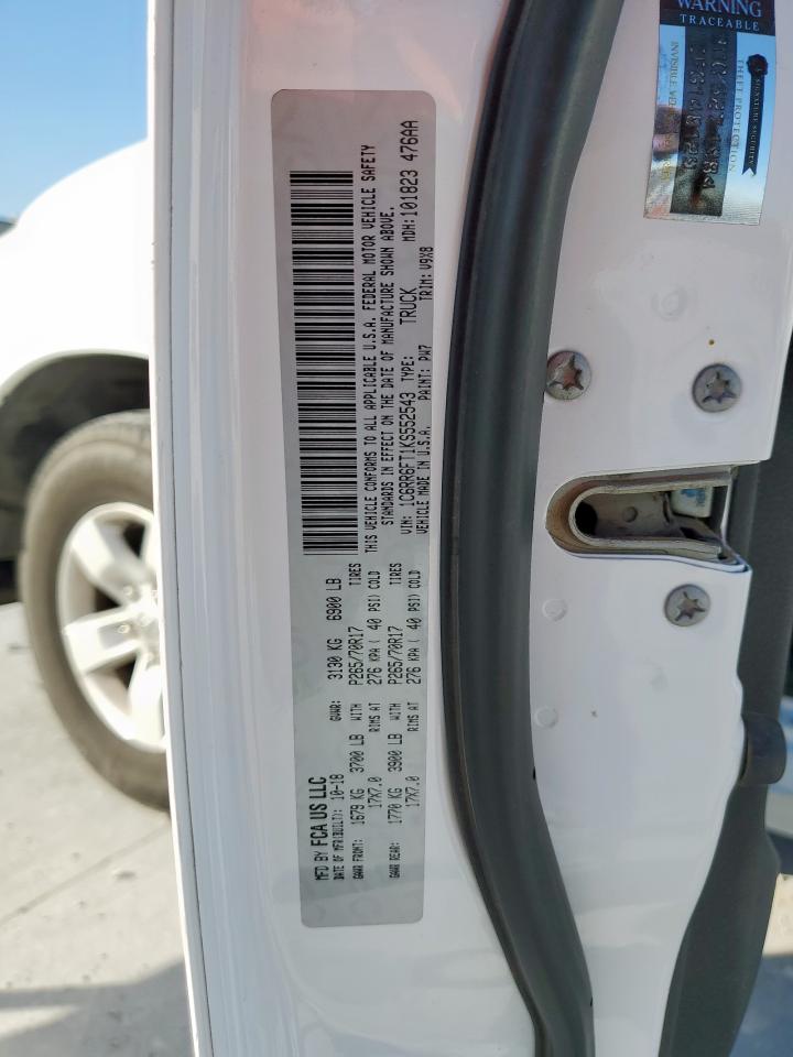 2019 Ram 1500 Classic Tradesman VIN: 1C6RR6FT1KS552543 Lot: 91737385