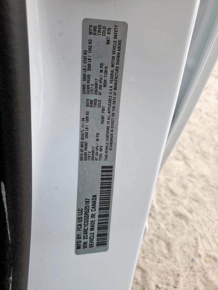 2025 Chrysler Voyager Lx VIN: 2C4RC1CG5SR525187 Lot: 92843725