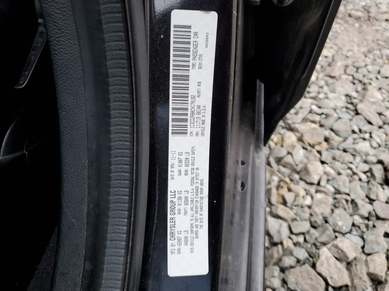 2012 Dodge Avenger Se VIN: 1C3CDZAB0CN170182 Lot: 93829985