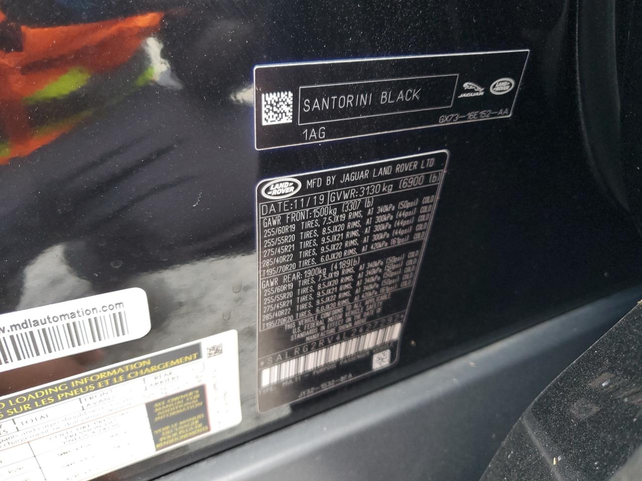 2020 Land Rover Discovery Se VIN: SALRG2RV4L2427292 Lot: 87189565