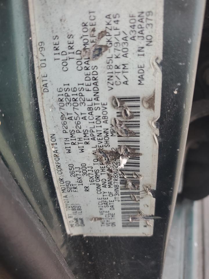 1999 Toyota 4Runner Limited VIN: JT3HN87R8X0224722 Lot: 91833735