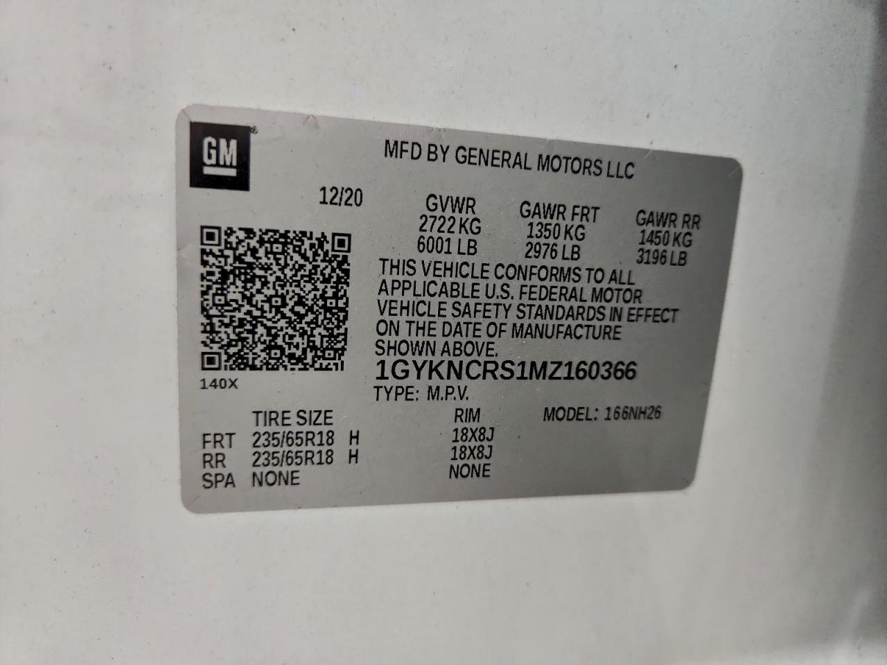 2021 Cadillac Xt5 Premium Luxury VIN: 1GYKNCRS1MZ160366 Lot: 92483785