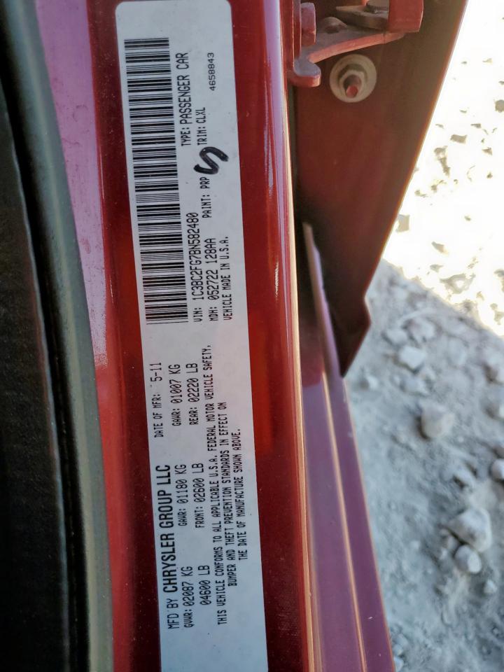 2011 Chrysler 200 Limited VIN: 1C3BC2FG7BN582480 Lot: 92614975