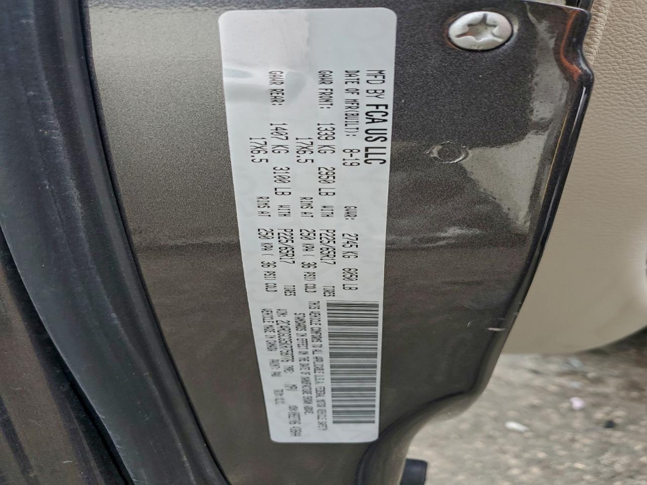 2019 Dodge Grand Caravan Sxt VIN: 2C4RDGCG5KR758776 Lot: 93961355