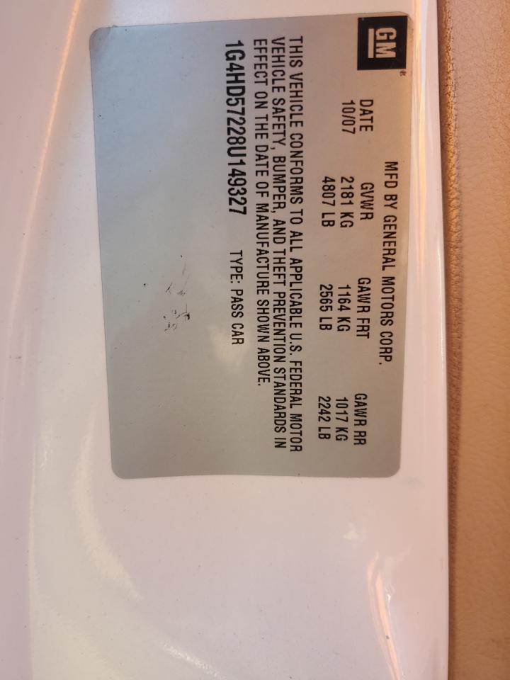 2008 Buick Lucerne Cxl VIN: 1G4HD57228U149327 Lot: 90292725