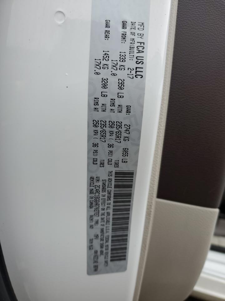 2017 Chrysler Pacifica Touring L VIN: 2C4RC1BG6HR702727 Lot: 92907825