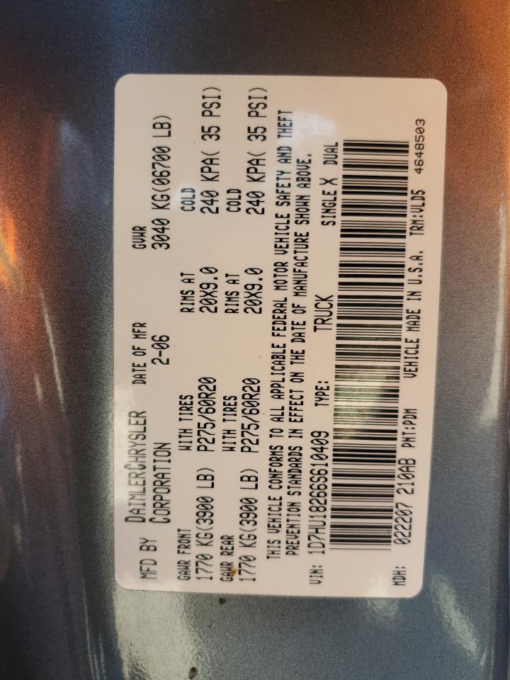 2006 Dodge Ram 1500 St VIN: 1D7HU18266S610409 Lot: 90352045