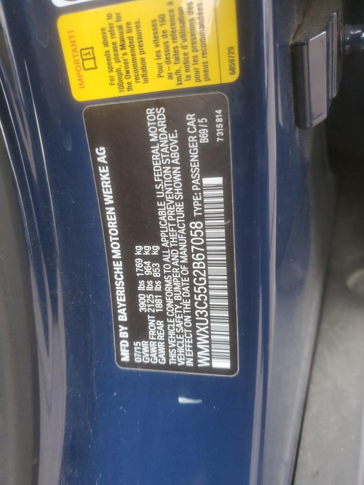 2016 Mini Cooper S VIN: WMWXU3C55G2B67058 Lot: 91222535