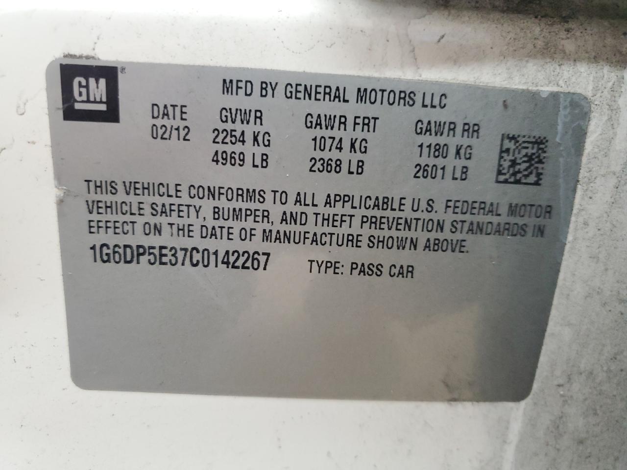 2012 Cadillac Cts Premium Collection VIN: 1G6DP5E37C0142267 Lot: 91117805