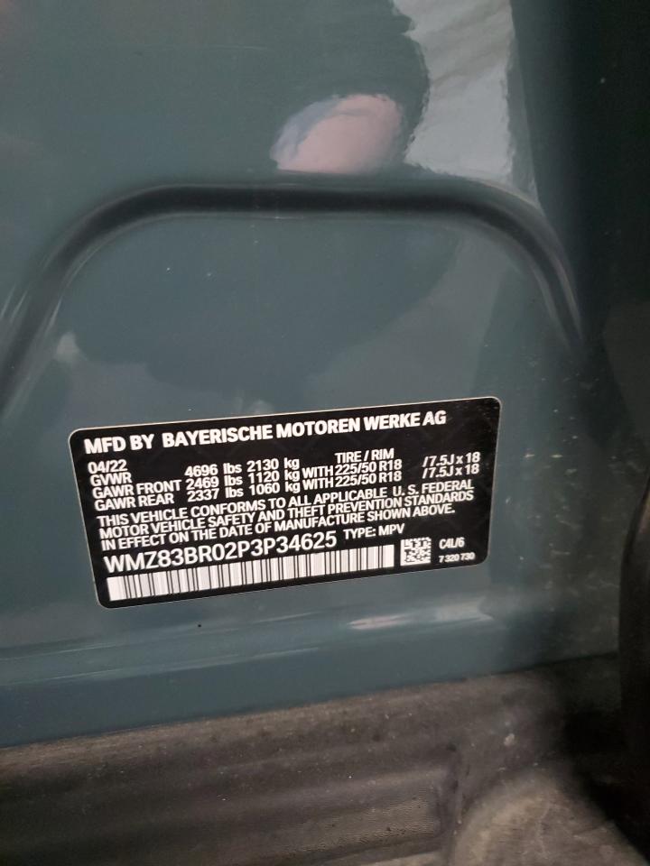 2023 Mini Cooper S Countryman All4 VIN: WMZ83BR02P3P34625 Lot: 92894735