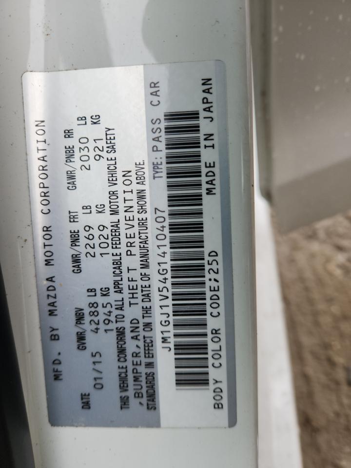 2016 Mazda 6 Touring VIN: JM1GJ1V54G1410407 Lot: 93601195