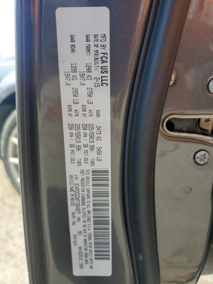 2015 Dodge Journey R/T VIN: 3C4PDCEGXFT654977 Lot: 92244245