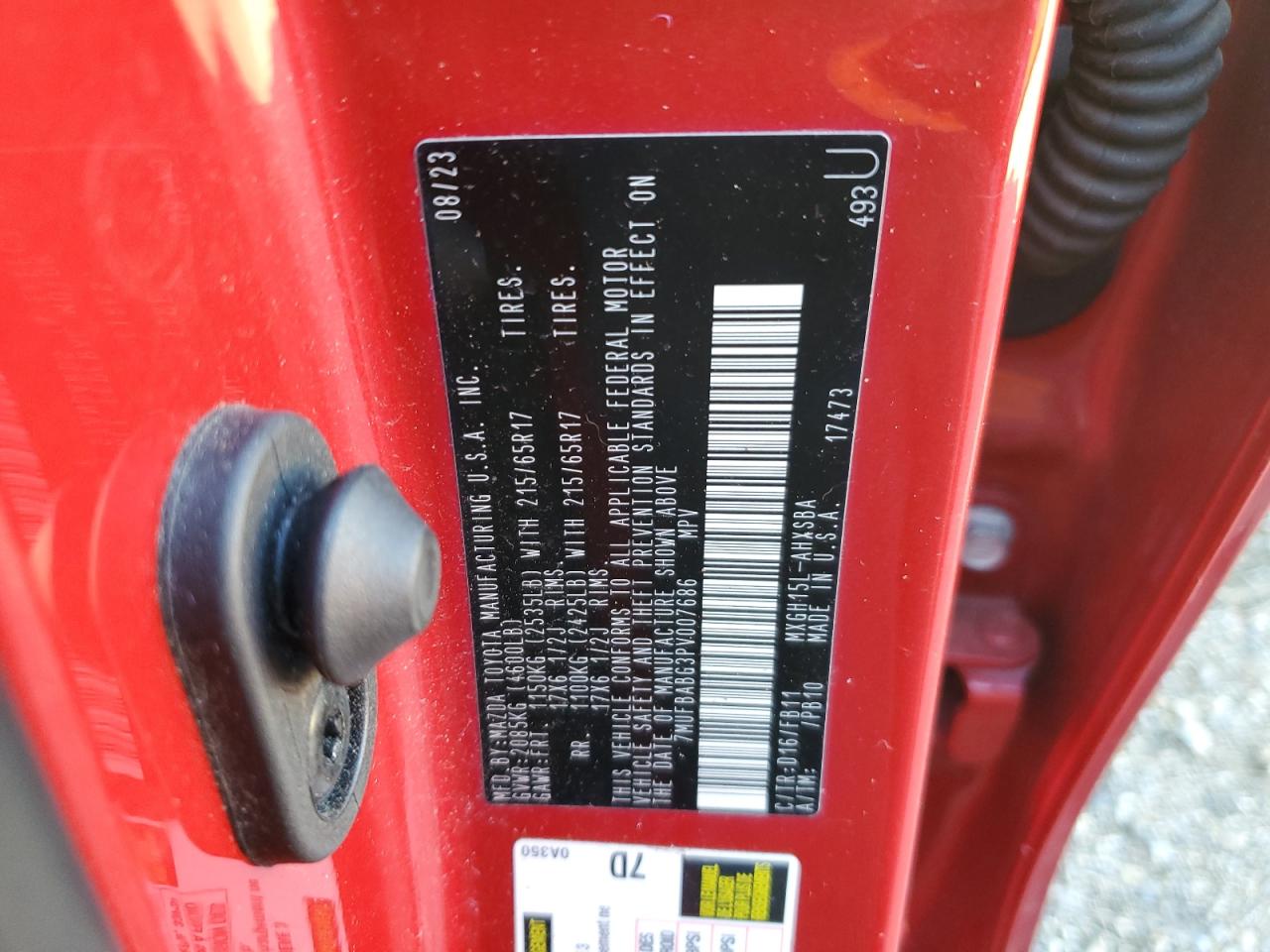 2023 Toyota Corolla Cross Le VIN: 7MUFBABG3PV007686 Lot: 93279845