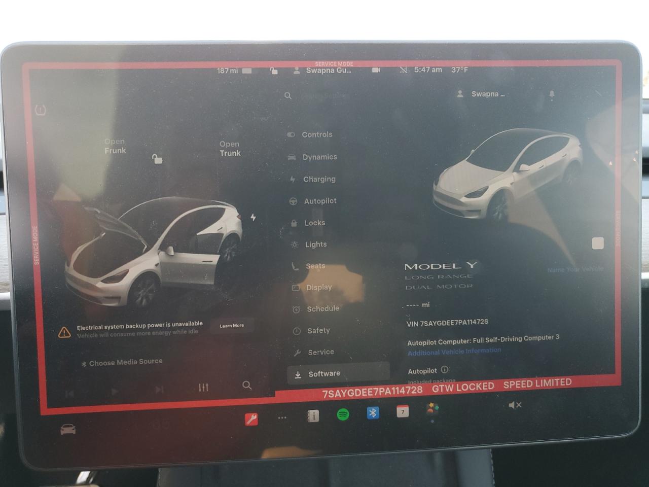 2023 Tesla Model Y VIN: 7SAYGDEE7PA114728 Lot: 90328035