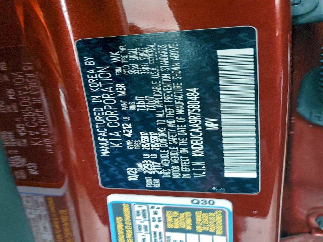 2024 Kia Seltos S VIN: KNDEUCAA9R7580484 Lot: 94247955