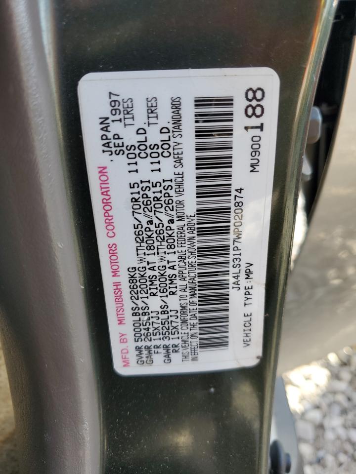 1998 Mitsubishi Montero Sport Ls VIN: JA4LS31P7WP020874 Lot: 93510705